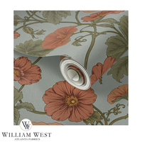 Vineyard Mallow Terracotta Wallpaper