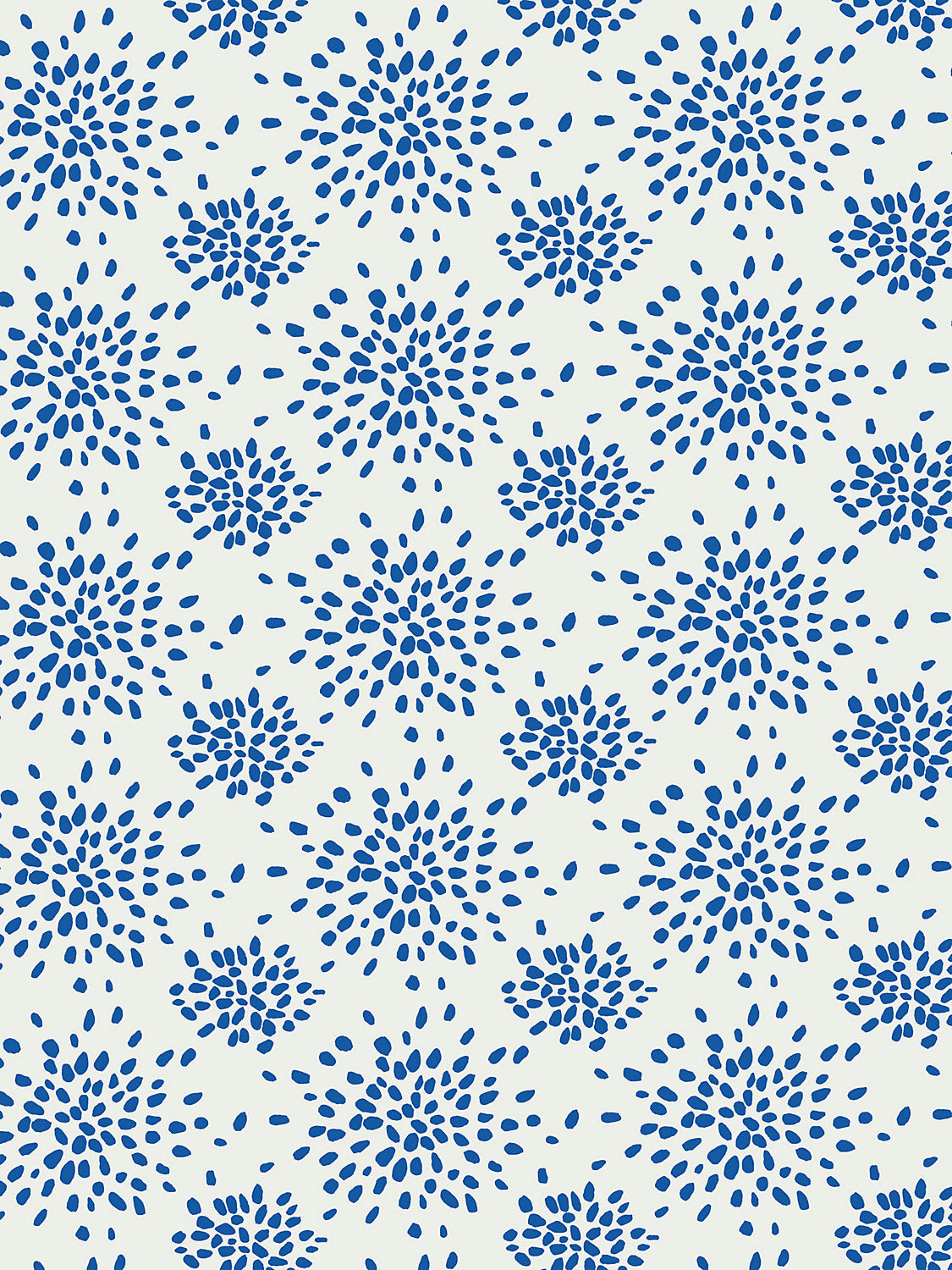 FIREWORKS BLUE ON WHITE Wallpaper