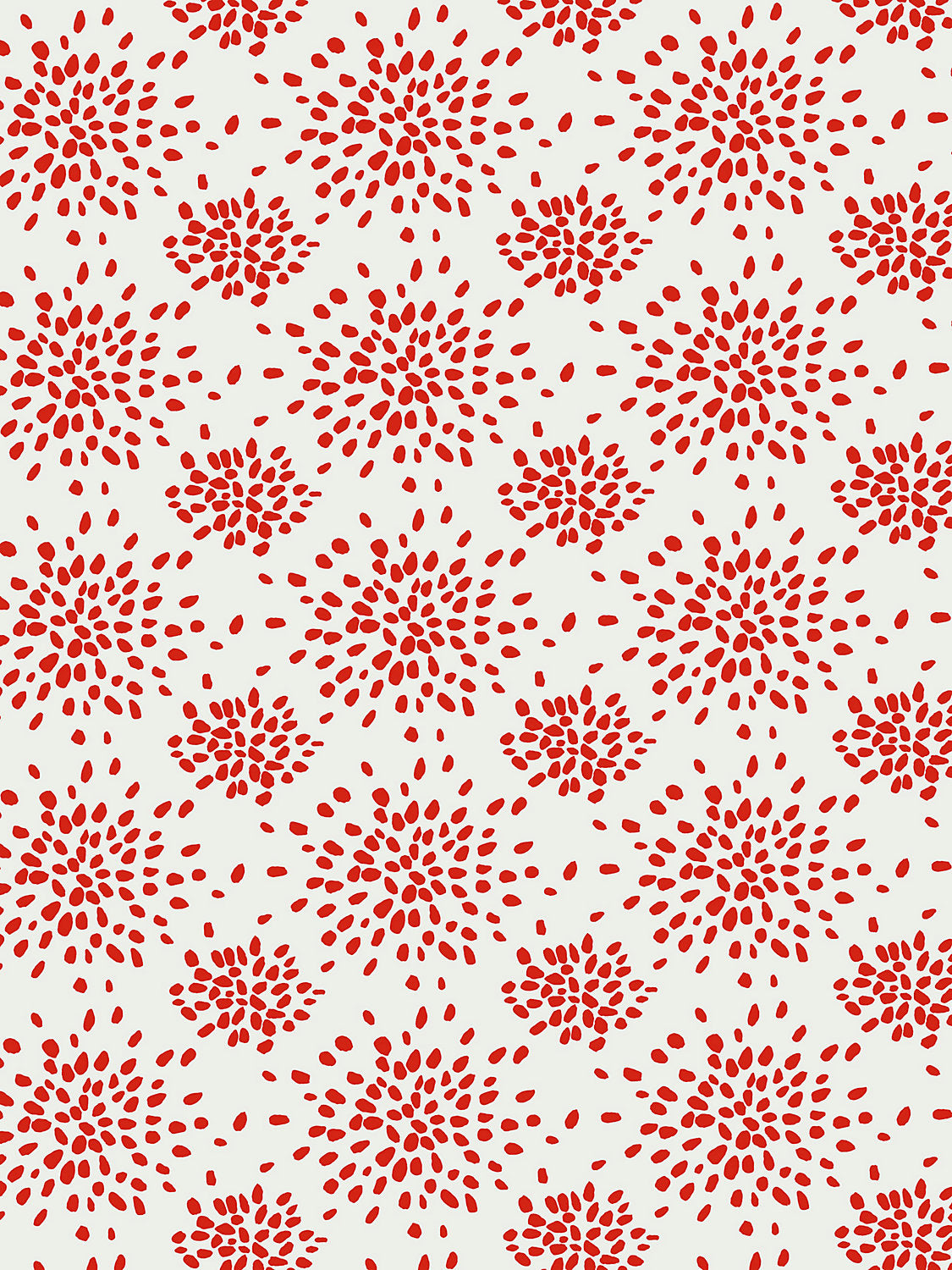 FIREWORKS RED ON WHITE Wallpaper