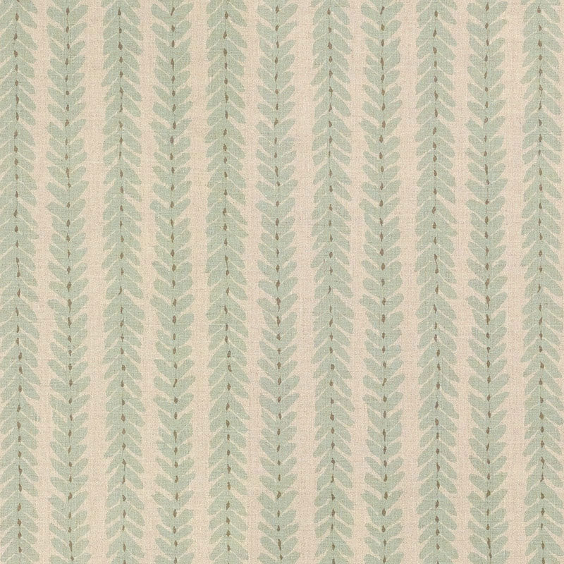 Schumacher WOODPERRY AQUA Fabric | Atlanta Fabrics
