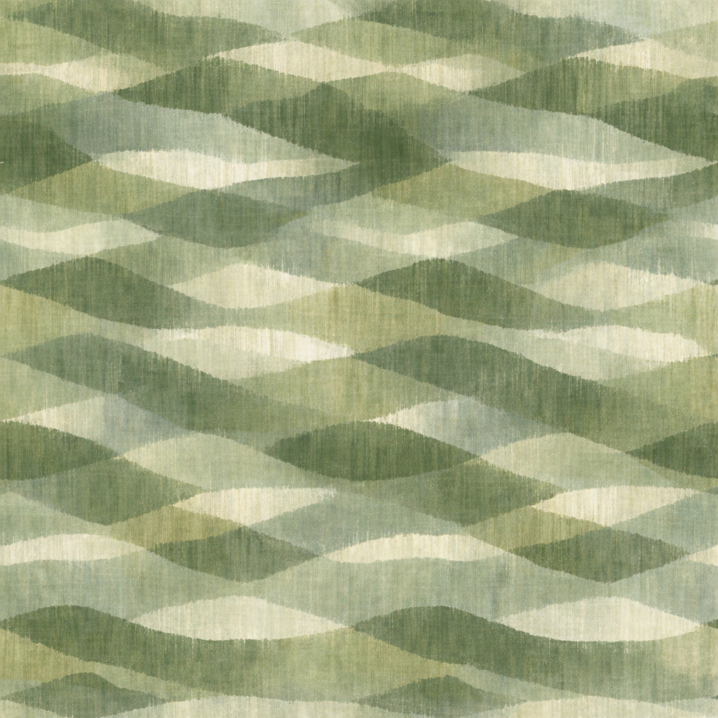 Atlanta Fabrics Watercolor Waves Pine Fabric | Atlanta Fabrics