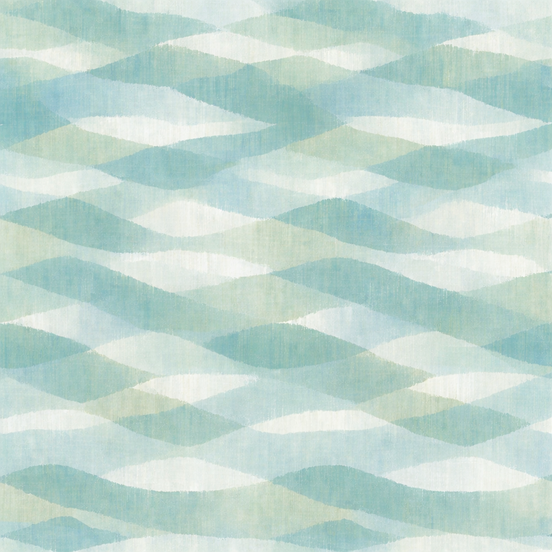 Atlanta Fabrics Watercolor Waves Sky Fabric | Atlanta Fabrics
