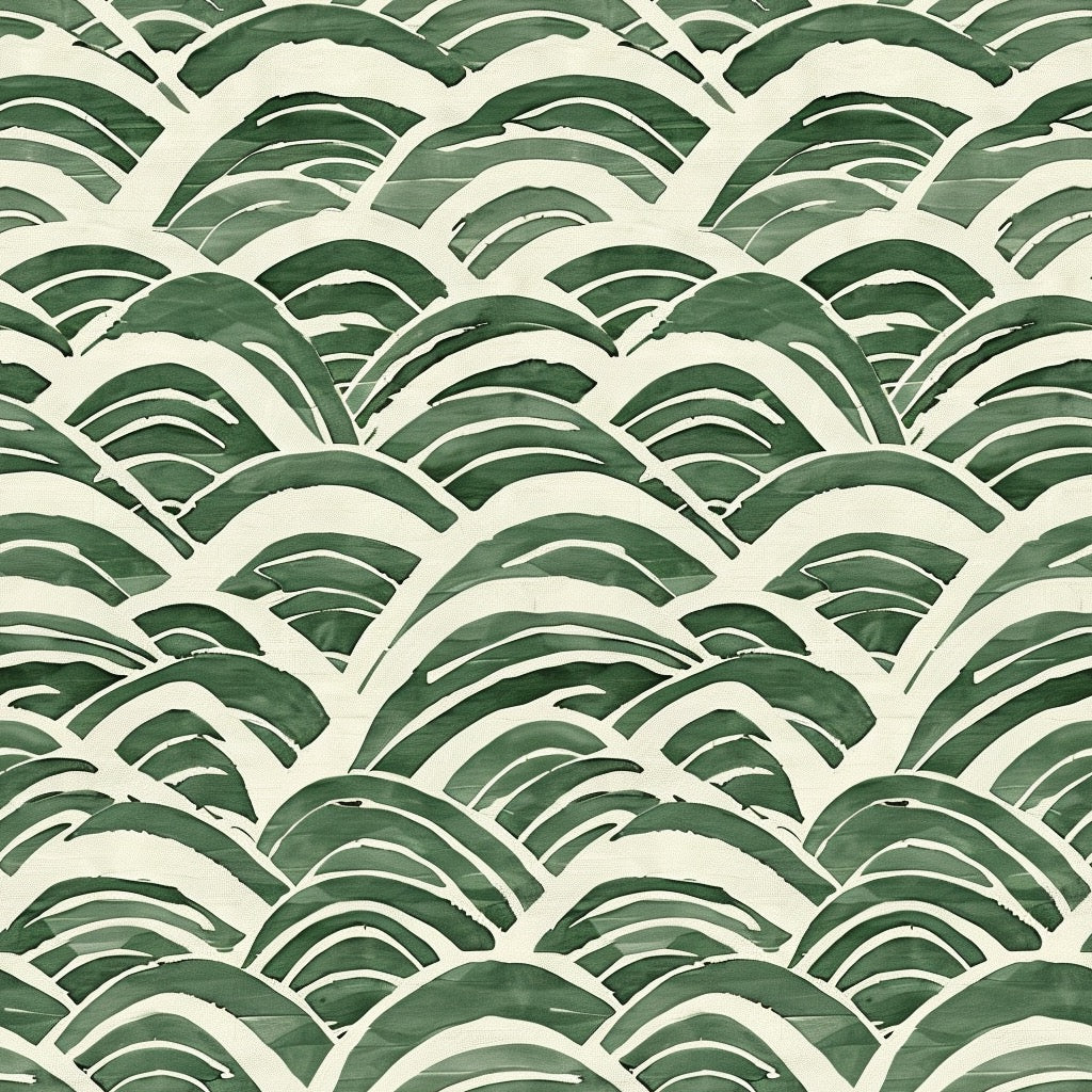 Atlanta Fabrics Watercolor Waves Green Fabric | Atlanta Fabrics
