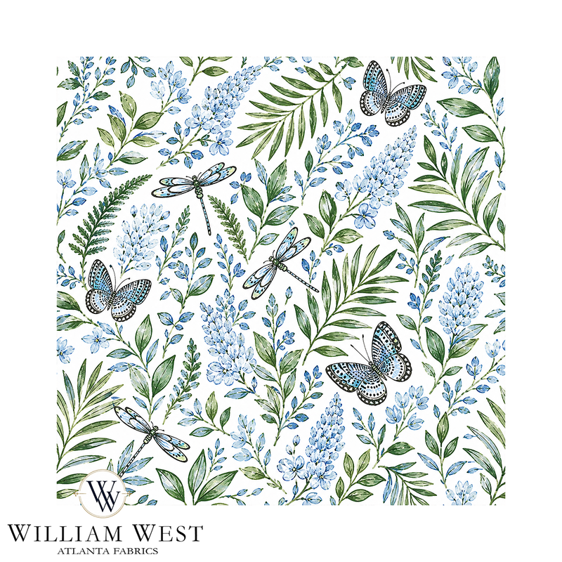 Atlanta Fabrics Waverly Arcade Sky Fabric | Atlanta Fabrics