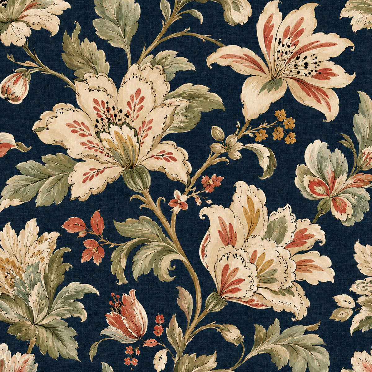 Whitcombe Garden Apricot Wallpaper