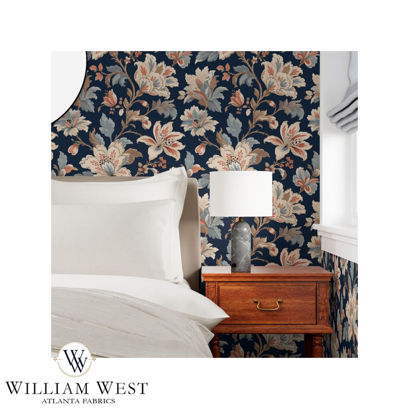 Whitcombe Garden French Blue Wallpaper