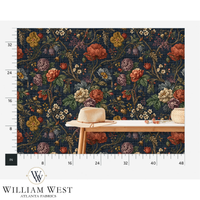 Winterthur Botanical Navy Wallpaper