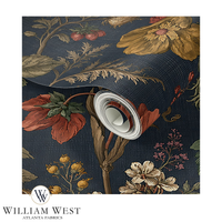 Winterthur Botanical Navy Wallpaper