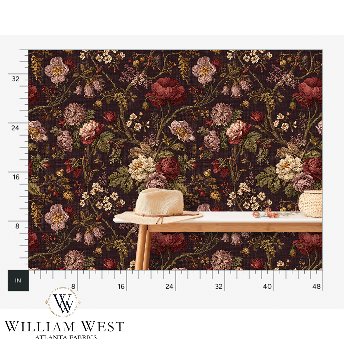 Winterthur Botanical Raisin Wallpaper