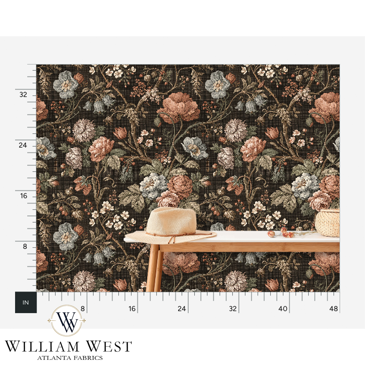 Winterthur Botanical Walnut Wallpaper
