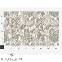 Atlanta Fabrics Wisteria & Willow Aubergine Fabric | Atlanta Fabrics