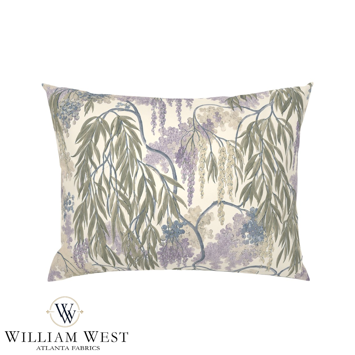 Atlanta Fabrics Wisteria & Willow Aubergine Fabric | Atlanta Fabrics
