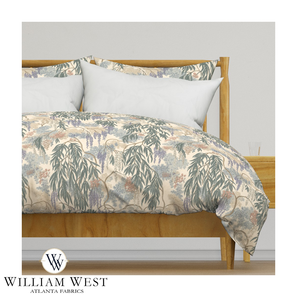 Atlanta Fabrics Wisteria & Willow Teal Fabric | Atlanta Fabrics