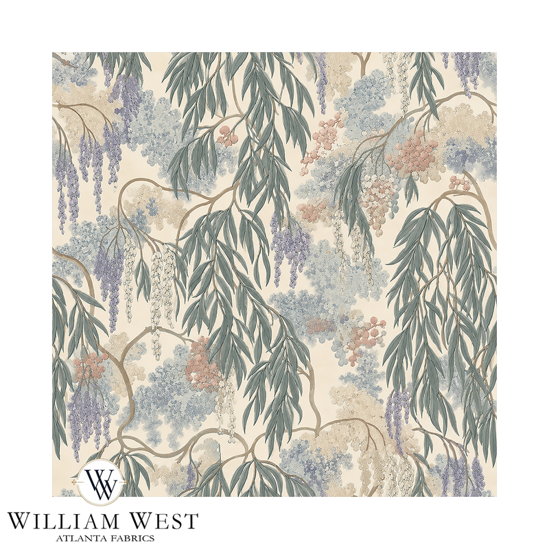 Atlanta Fabrics Wisteria & Willow Teal Fabric | Atlanta Fabrics