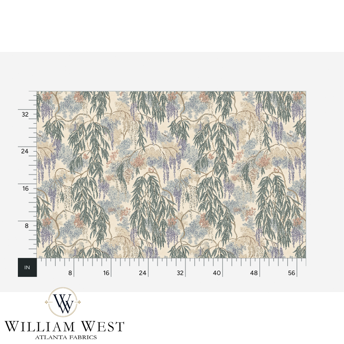 Atlanta Fabrics Wisteria & Willow Teal Fabric | Atlanta Fabrics