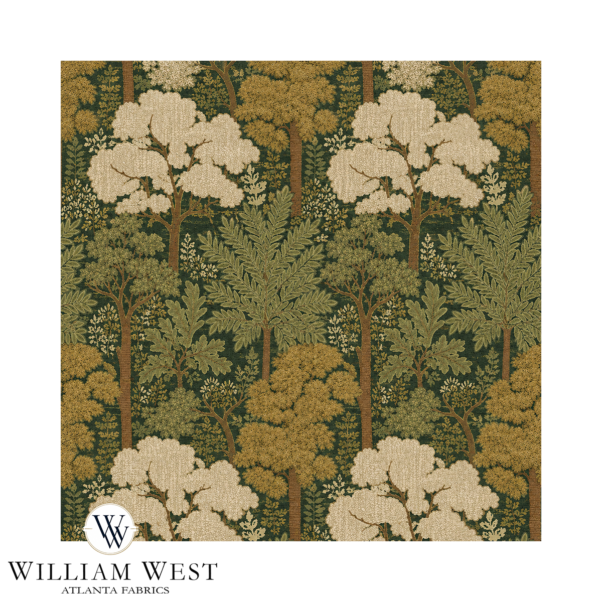 Woodland Trace Olive Wallpaper