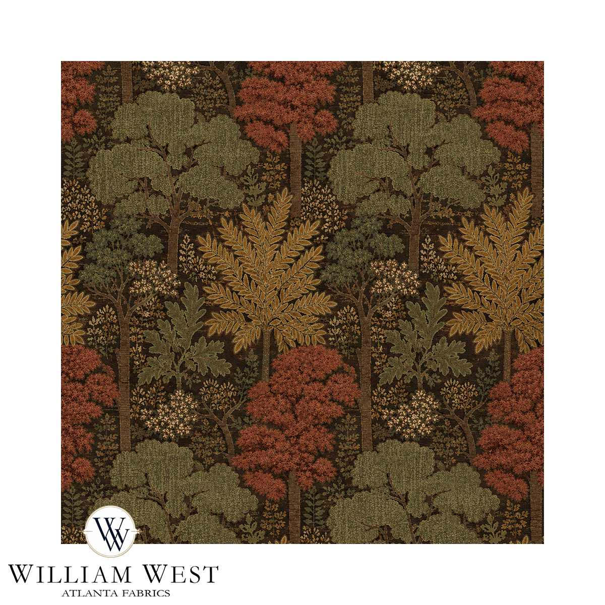 Woodland Trace Rust Wallpaper