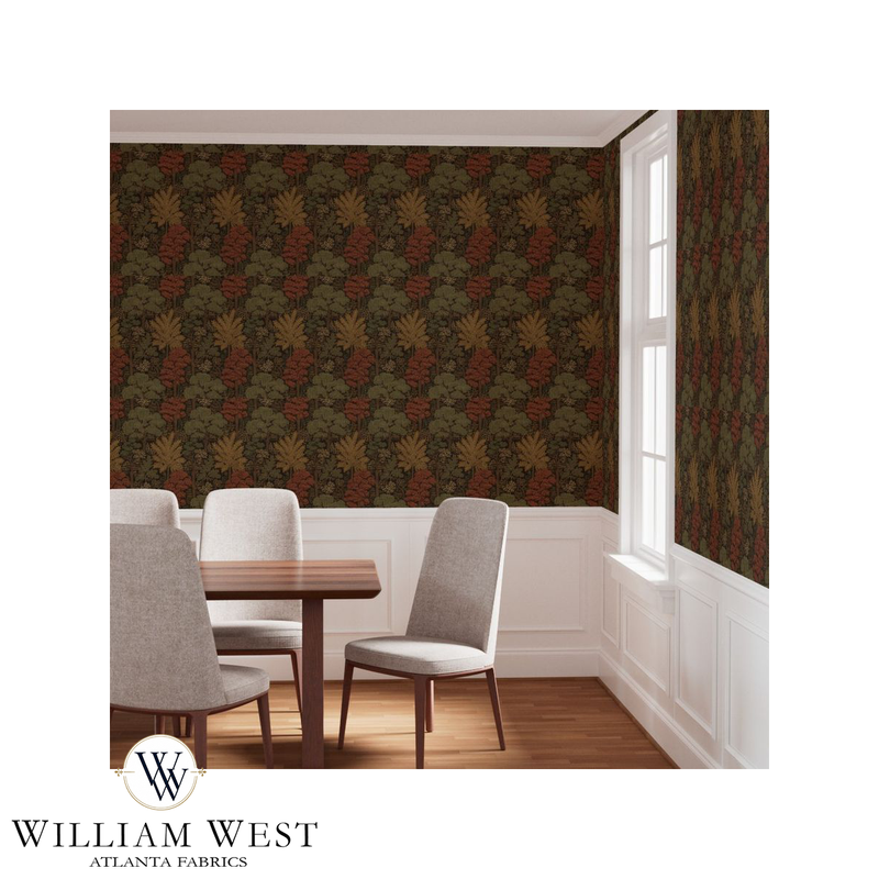 Woodland Trace Rust Wallpaper