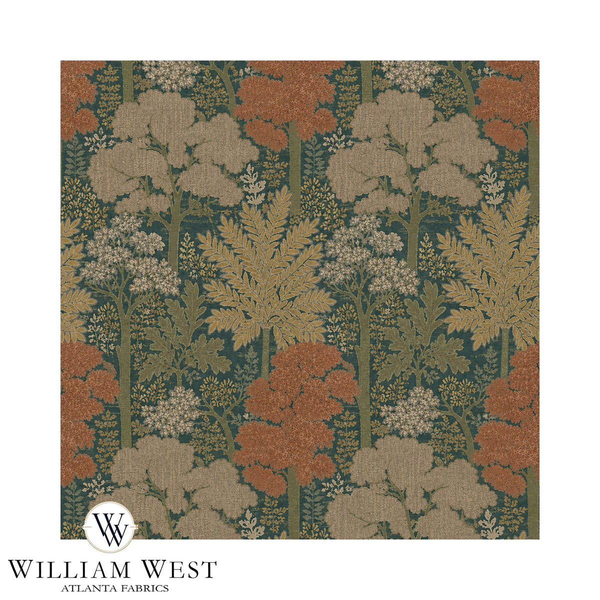 Woodland Trace Sage Wallpaper