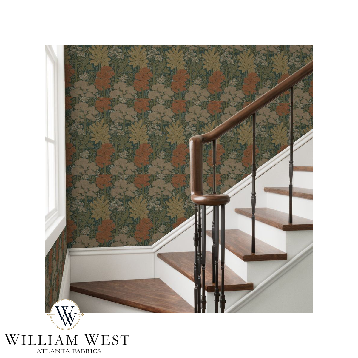 Woodland Trace Sage Wallpaper