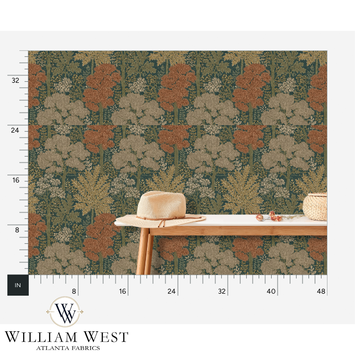 Woodland Trace Sage Wallpaper