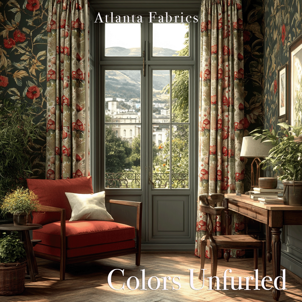 Atlanta Fabrics Colors Unfurled Thyme Fabric | Atlanta Fabrics