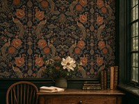 The Mandarin Garden Apricot Wallpaper