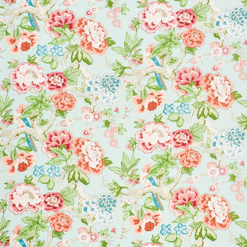 BERMUDA BLOSSOMS AQUA FABRIC