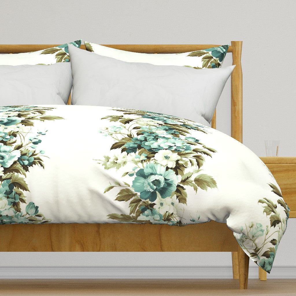 Atlanta Fabrics Olmstead Park Teal Fabric | Atlanta Fabrics