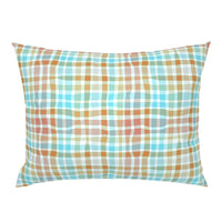 Atlanta Fabrics Funky Plaid Aqua Fabric | Atlanta Fabrics