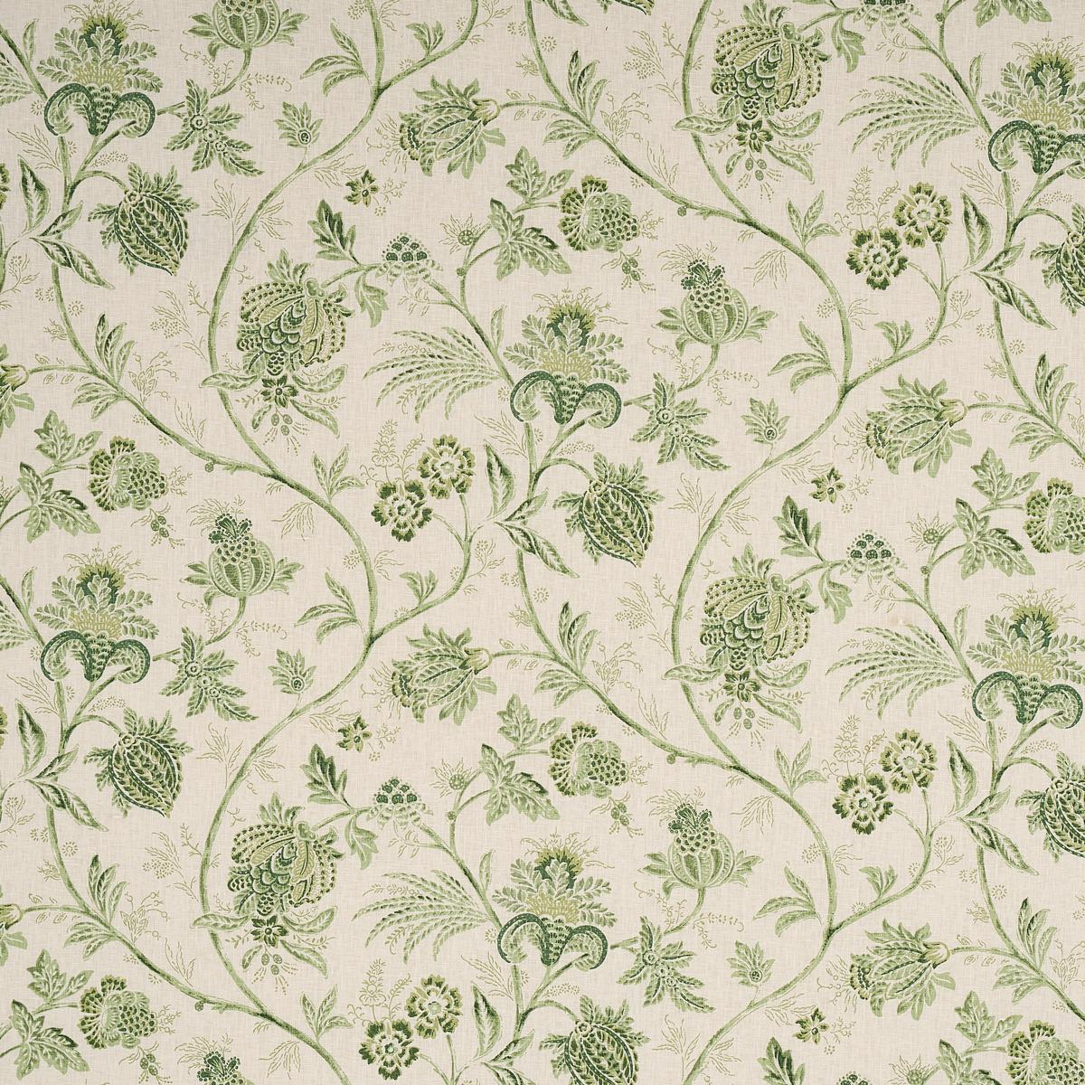 CHINOISERIE VINE LEAF GREEN FABRIC