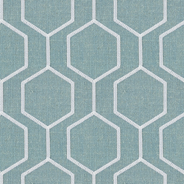 Europatex Socrates Hexagono Glacier Fabric | Atlanta Fabrics