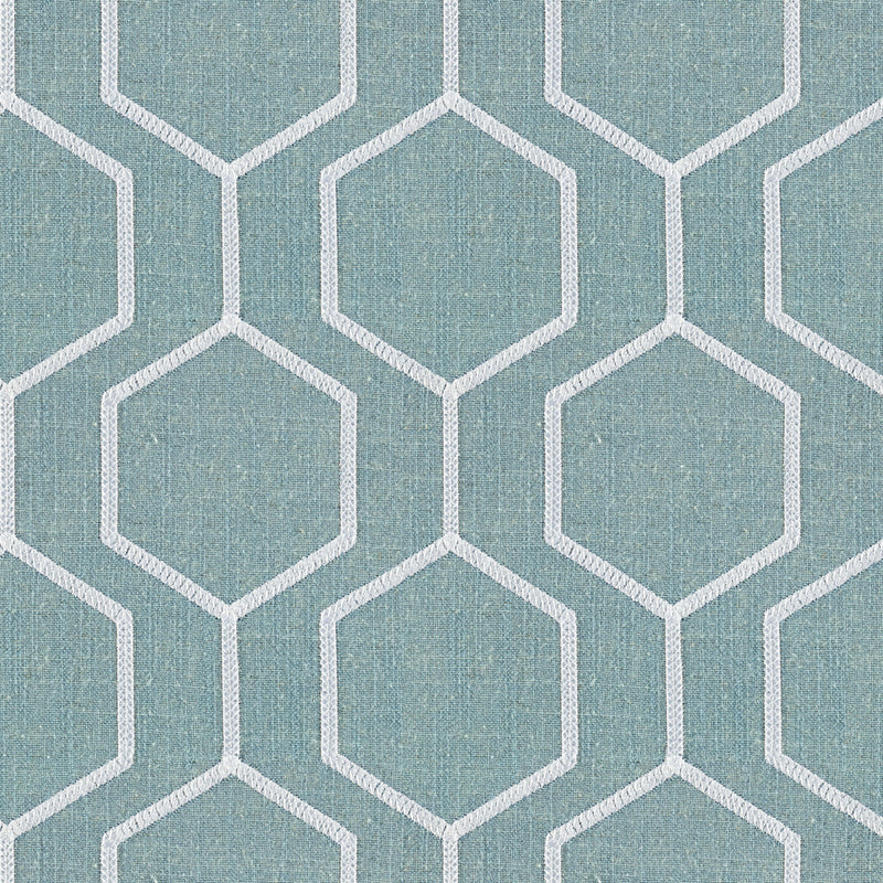 Europatex Socrates Hexagono Glacier Fabric | Atlanta Fabrics