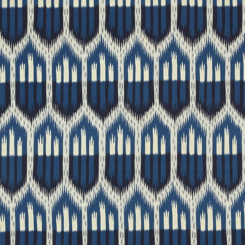 BUKHARA IKAT INDIGO FABRIC