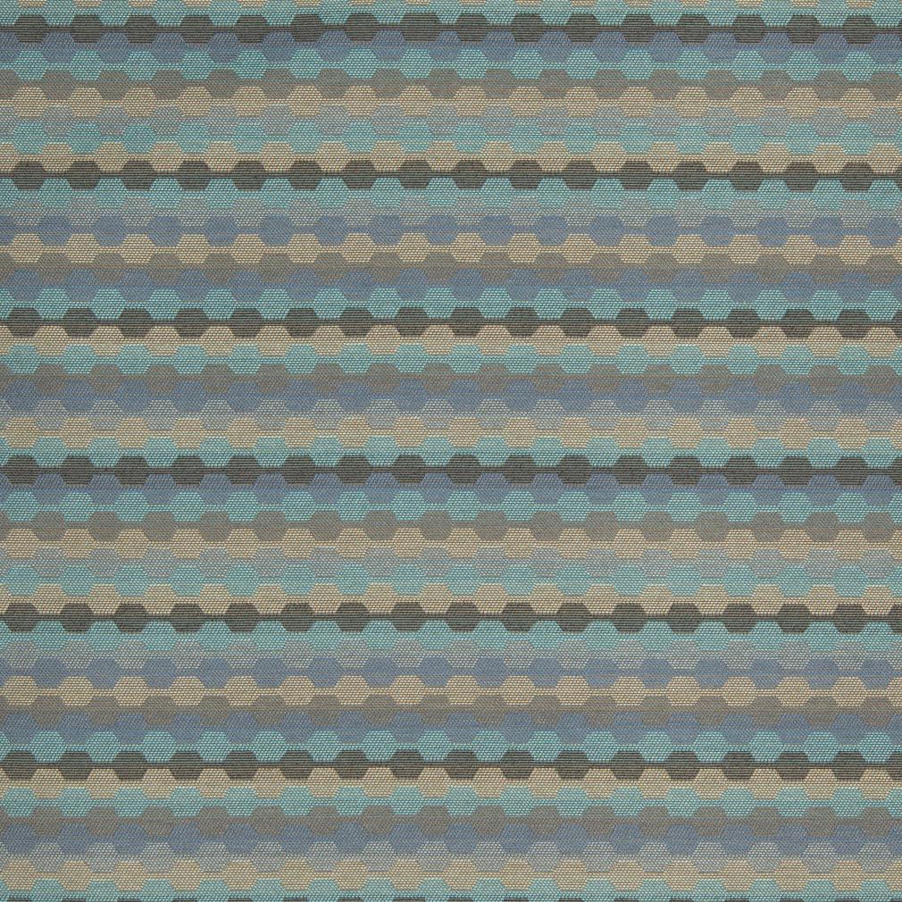 Charlotte Fabrics D918 Rope/Azure Fabric | Atlanta Fabrics