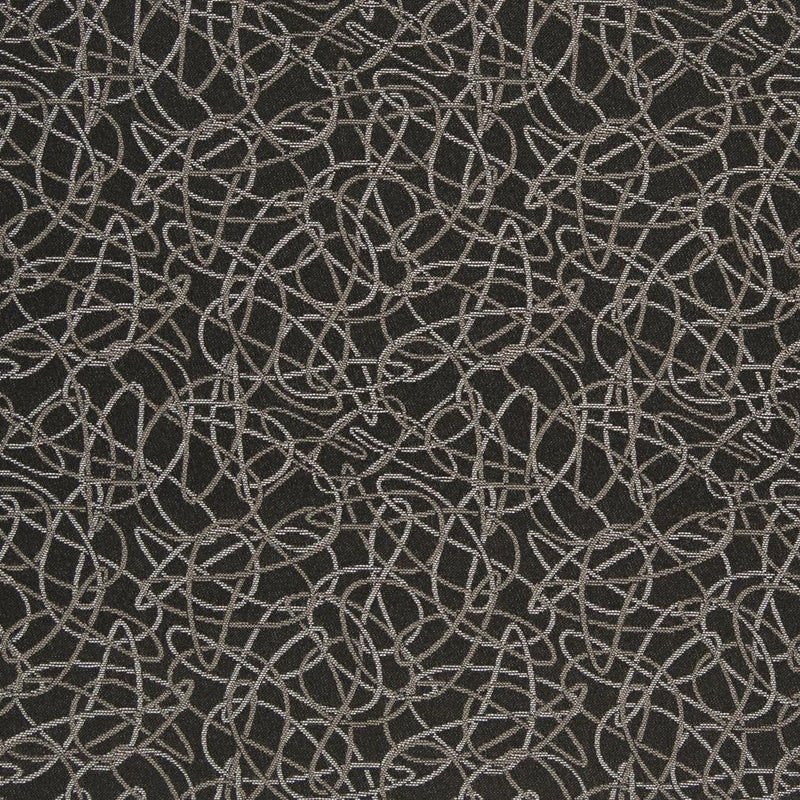 Charlotte Fabrics D932 Squiggles/Coal Fabric | Atlanta Fabrics