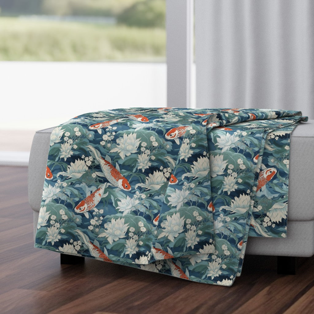 Atlanta Fabrics Koi Pond Lake Fabric | Atlanta Fabrics