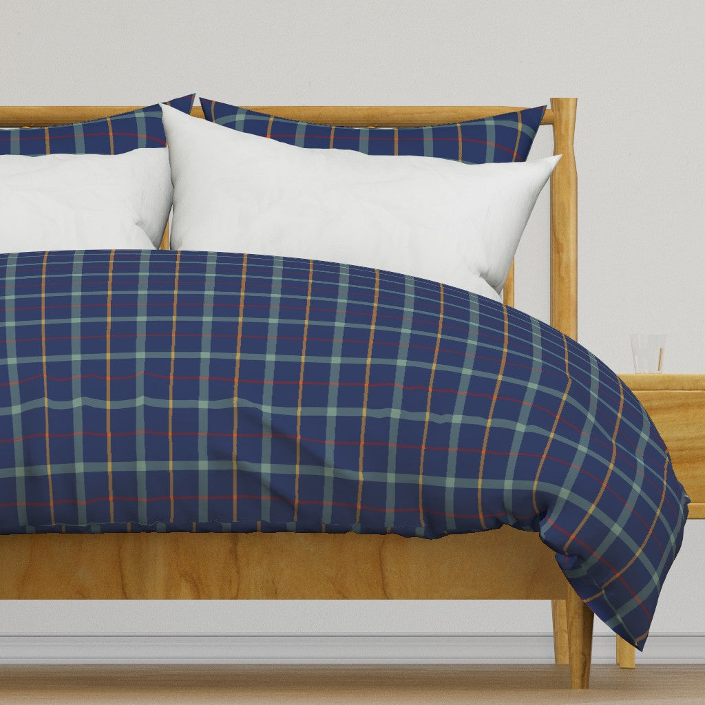 Atlanta Fabrics Shannon Plaid Navy Fabric | Atlanta Fabrics