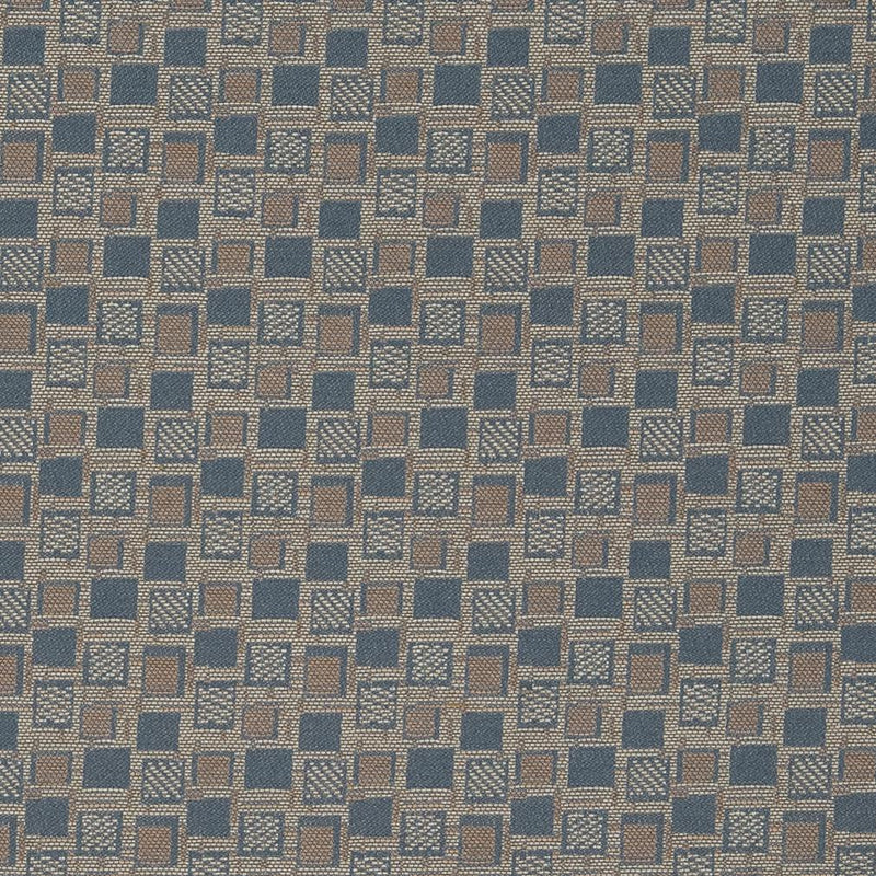 Charlotte Fabrics D927 Squares/Sapphire Fabric | Atlanta Fabrics