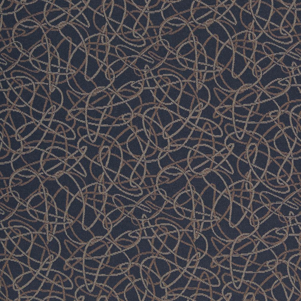 Charlotte Fabrics D933 Squiggles/Navy Fabric | Atlanta Fabrics