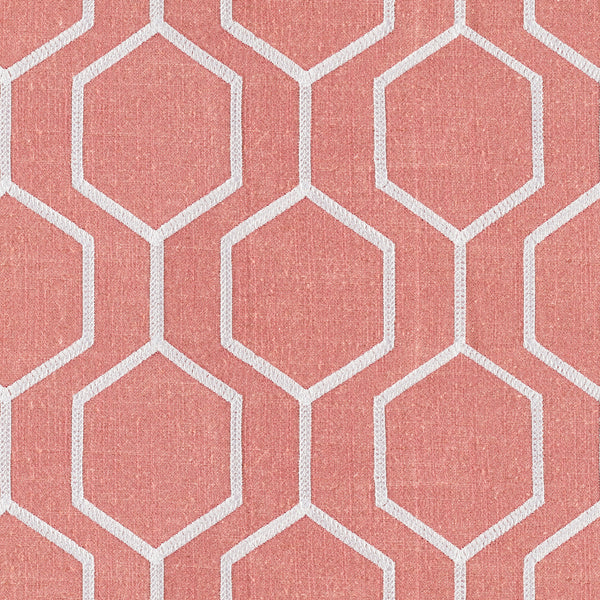 Europatex Socrates Hexagono Sorbet Fabric | Atlanta Fabrics