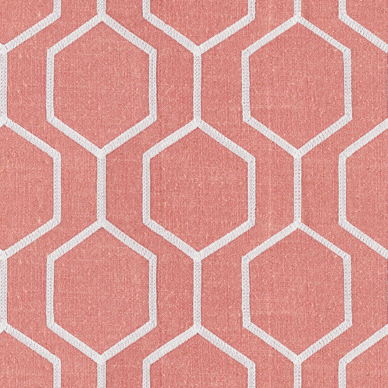 Europatex Socrates Hexagono Sorbet Fabric | Atlanta Fabrics