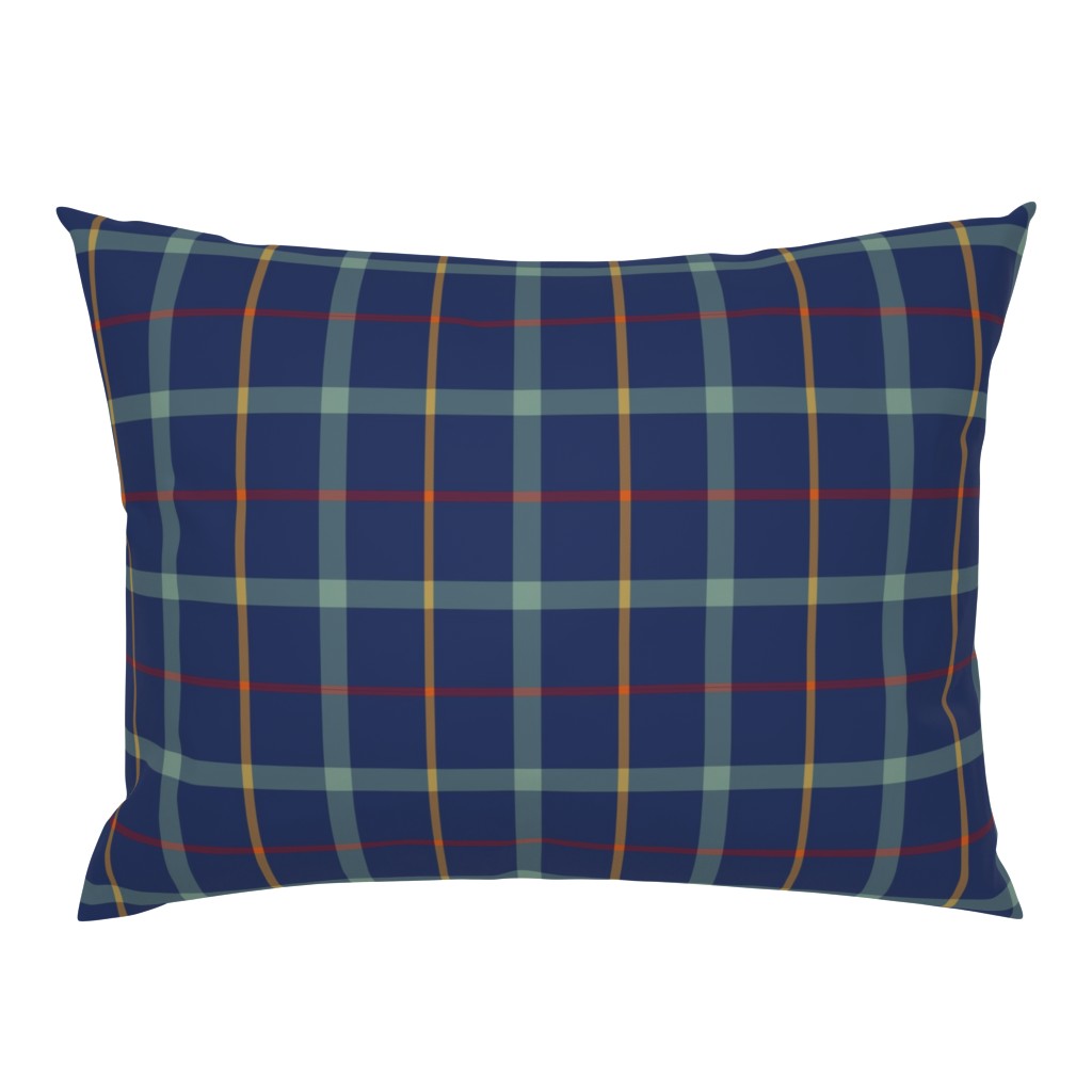 Atlanta Fabrics Shannon Plaid Navy Fabric | Atlanta Fabrics