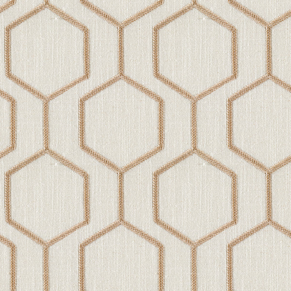 Europatex Socrates Hexagono Dove Fabric | Atlanta Fabrics