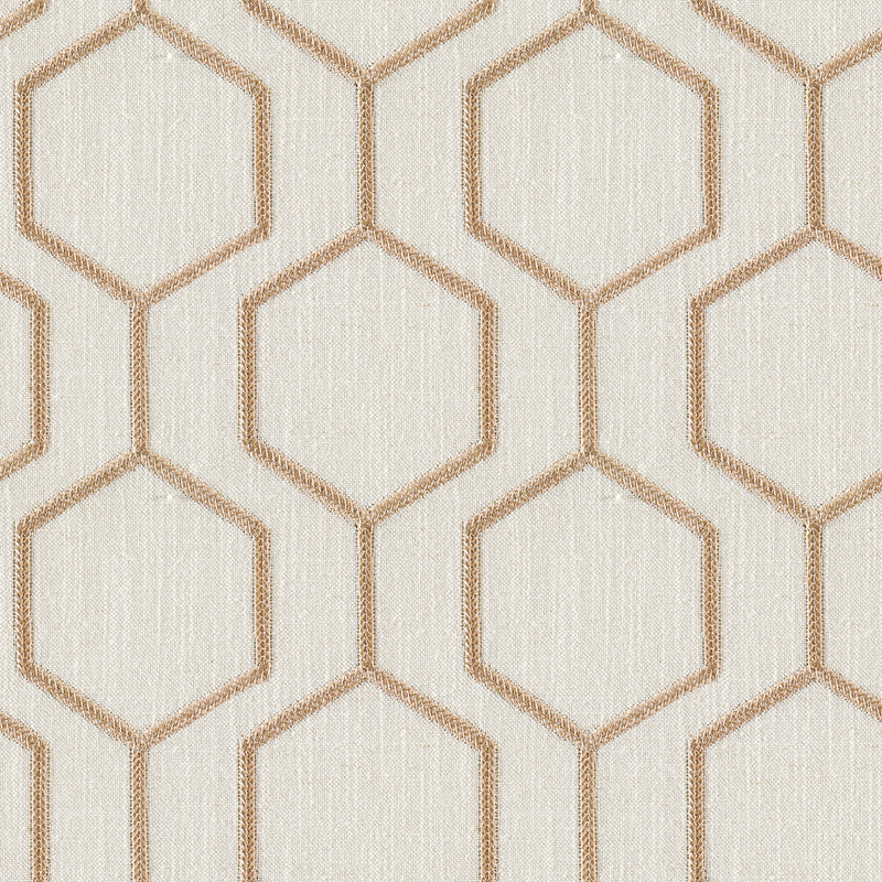 Europatex Socrates Hexagono Dove Fabric | Atlanta Fabrics