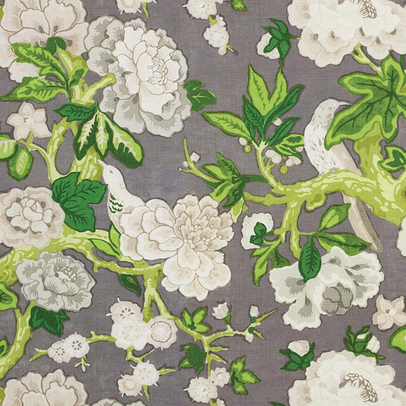 BERMUDA BLOSSOMS SLATE FABRIC