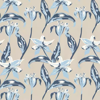 AOC W07vl Emma 4 Navy Wallpaper | Atlanta Fabrics