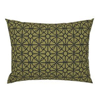 Atlanta Fabrics Bridgework Olive Navy Fabric | Atlanta Fabrics