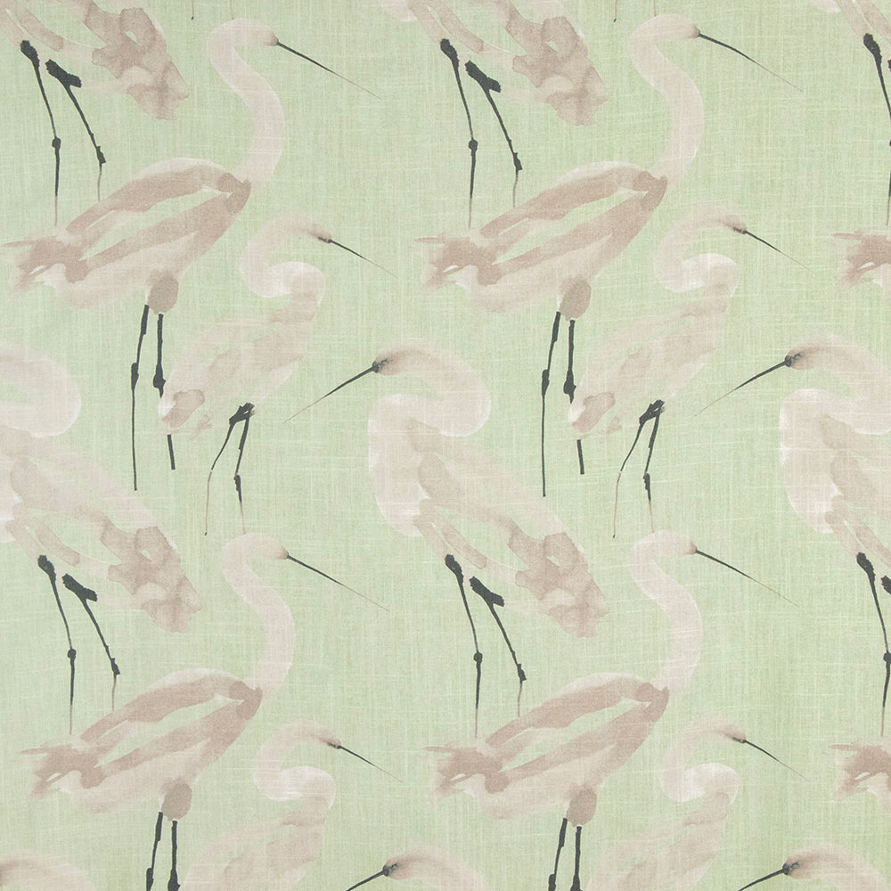 Carole Birds The Word Celedon Fabric | Atlanta Fabrics