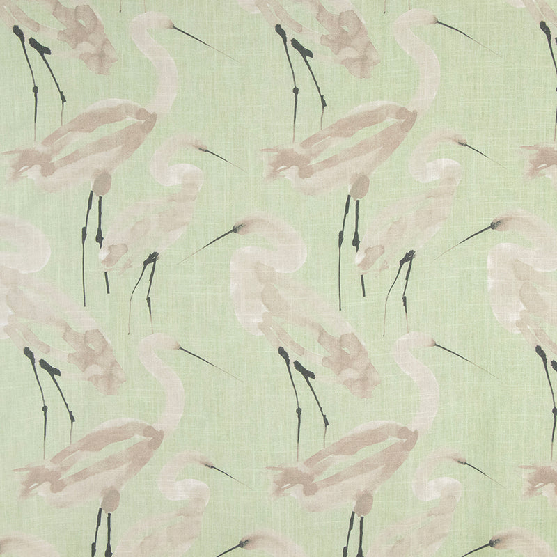 Carole Birds The Word Celedon Fabric | Atlanta Fabrics